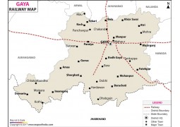 Gaya Railway Map