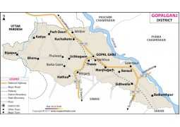 Gopalganj District Map