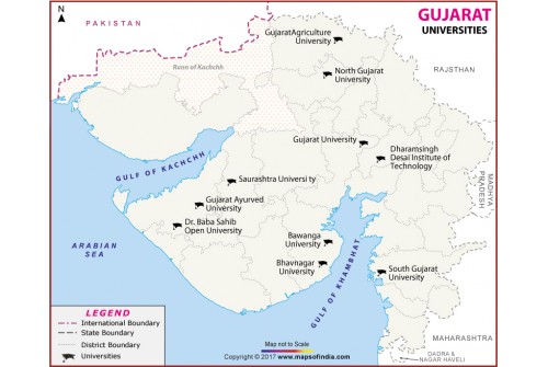 Gujarat Universities Map