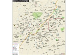 Gurugram (Gurgaon) City Map