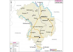 Hingoli District Map, Maharashtra