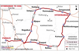 Hyderabad to Goa Route Map