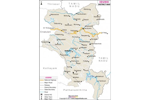 Idukki District Map