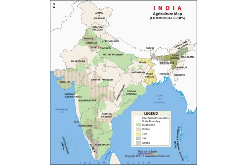 India Commercial Crops Map