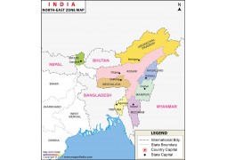 India North East Zone Map