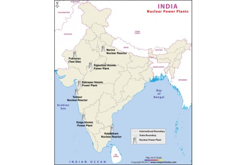 India Nuclear Power Plants Map
