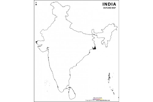 India Outline Map