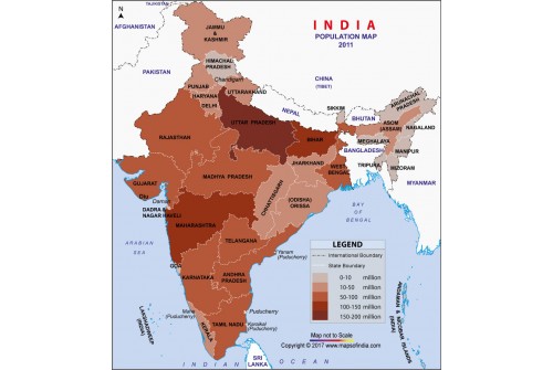 India Population Map 2011