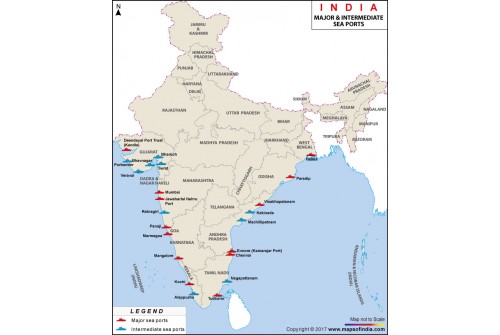 India Seaport Map