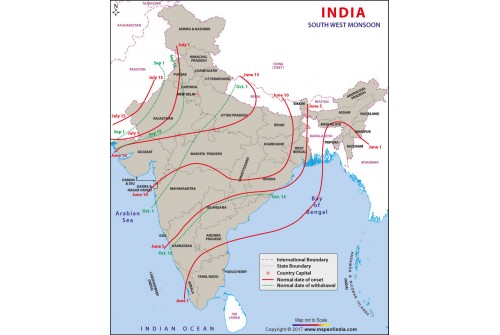 India South West Monsoon Map