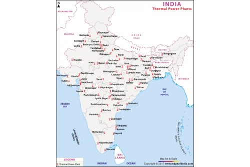 India Major Thermal Power Plants Map