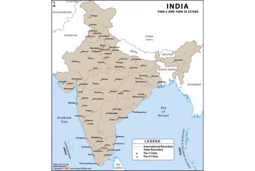 India Tier Cities Map