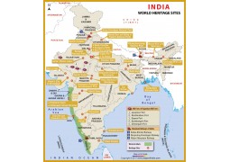 India World Heritage Sites Map