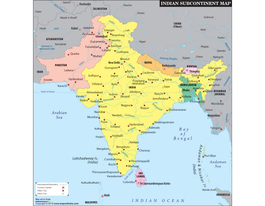 map of indian subcontinent with states Buy Indian Subcontinent Map Online map of indian subcontinent with states
