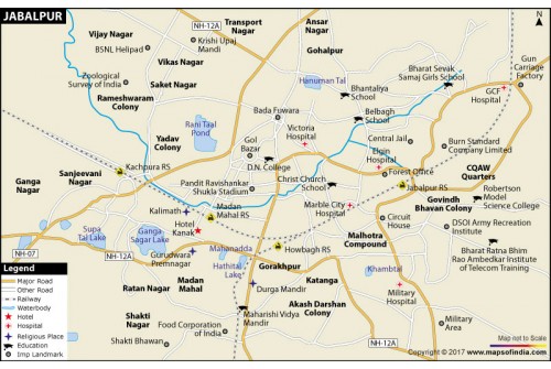 Jabalpur City Map