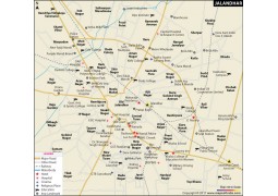 Jalandhar City Map, Punjab