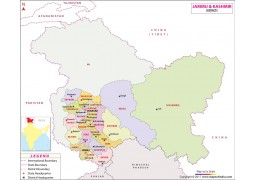 Jammu and Kashmir District Map