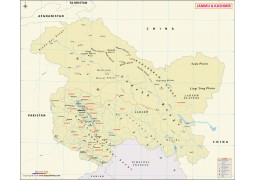 Jammu and Kashmir Large Map