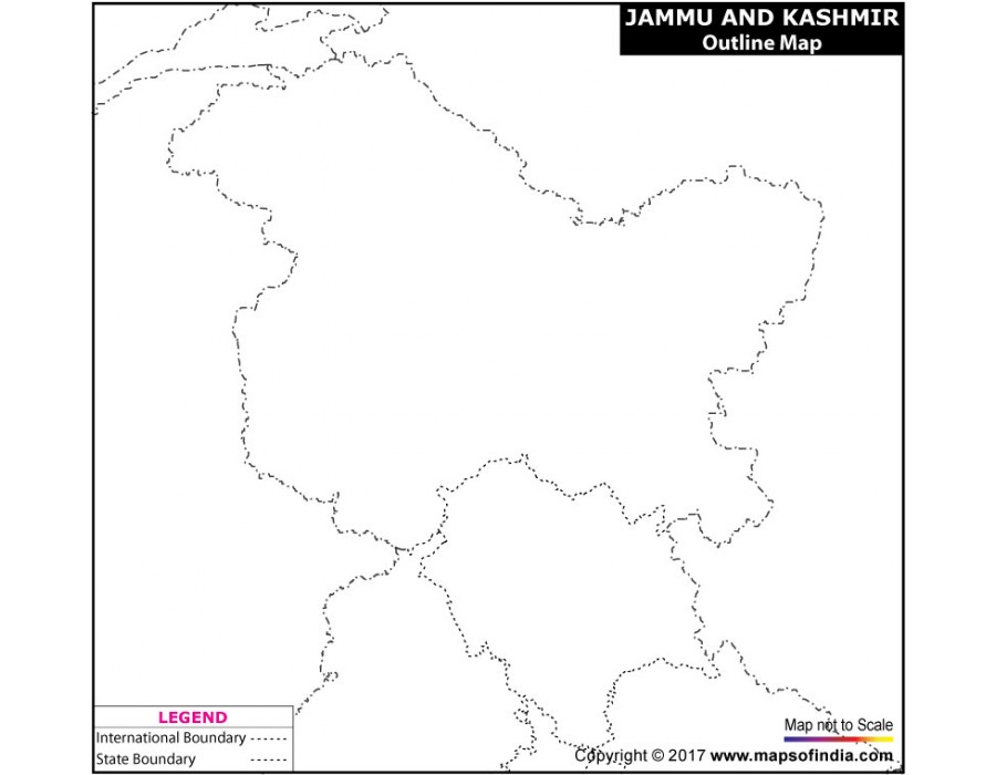 Outline Map Of Jammu And Kashmir