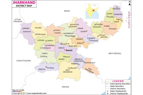 Jharkhand District Map