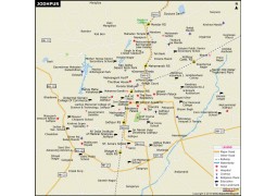 Jodhpur City Map, Rajasthan