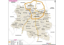 K. V. Ranga Reddy District Map