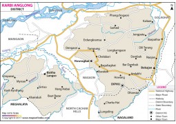 Karbi Anglong District Map