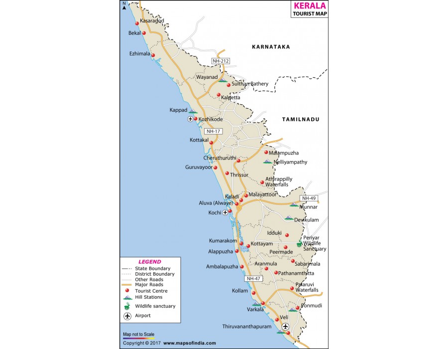 Buy Kerala Travel Map