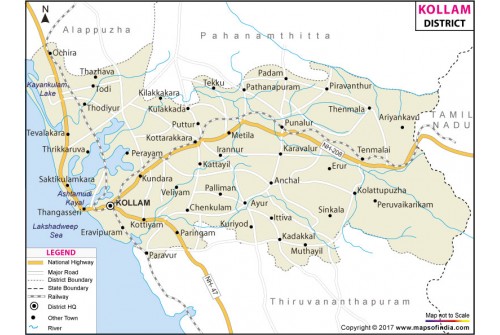 Kollam District Map