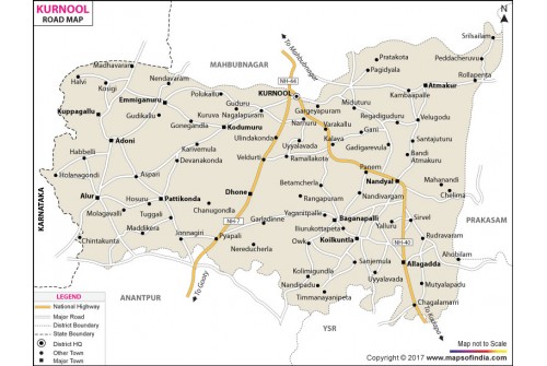 Kurnool Road Map