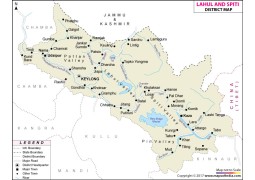 Lahaul and Spiti District Map