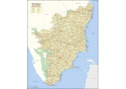 Tamil Nadu Antique Map