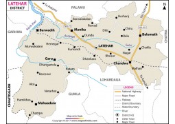 Latehar District Map