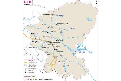 Leh District Map