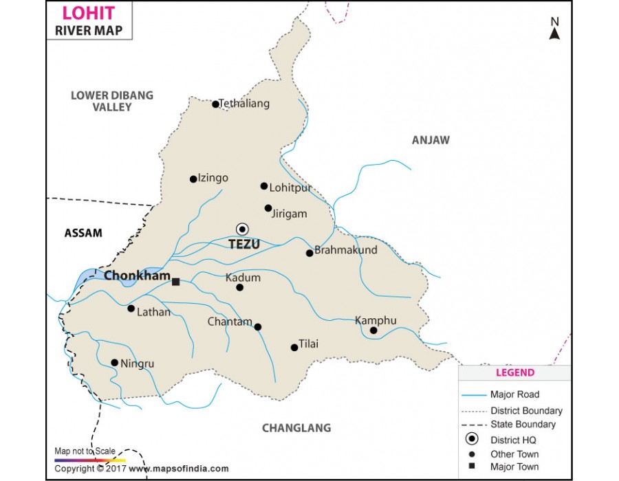 Buy Lohit River Map Online