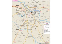 Lucknow City Map, Uttar Pradesh