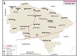 Madhubani Railway Map