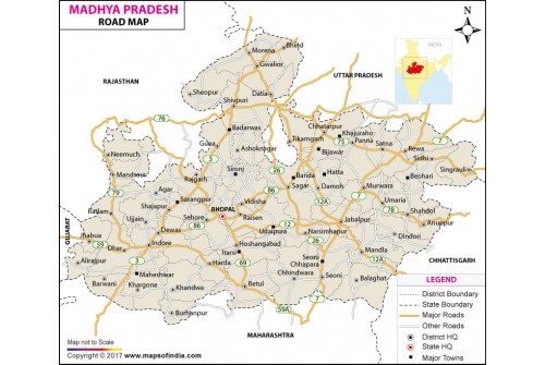 Madhya Pradesh Road Map