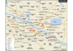 Madurai City Map, Tamil Nadu