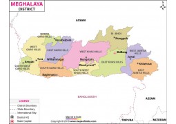 Meghalaya District Map