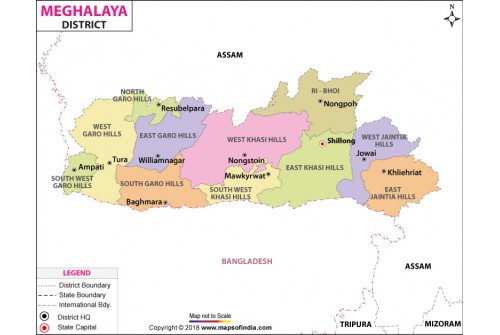 Meghalaya District Map