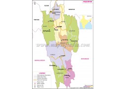 Mizoram Map