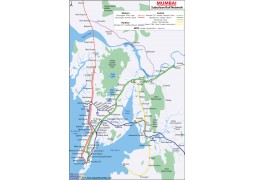 Mumbai Suburban Rail Network Map, Maharashtra