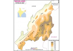 Nagaland Physical Map