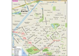 Noida City Map, Uttar Pradesh