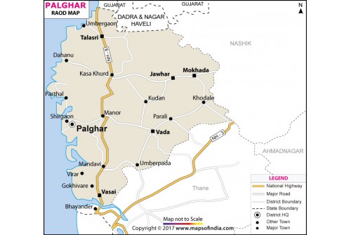 Palghar Road Map, Maharashtra