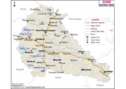 Pune District Map, Maharashtra