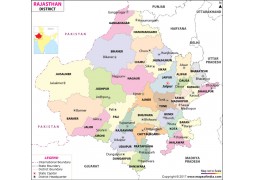 Rajasthan District Map