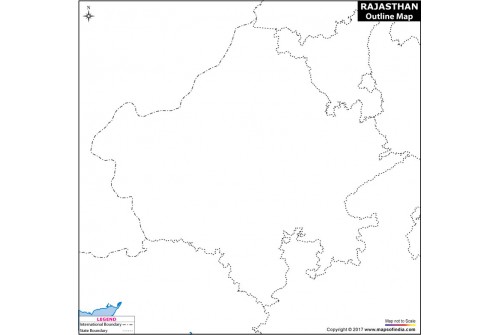 Rajasthan Outline Map