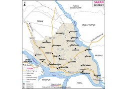 Saran District Map